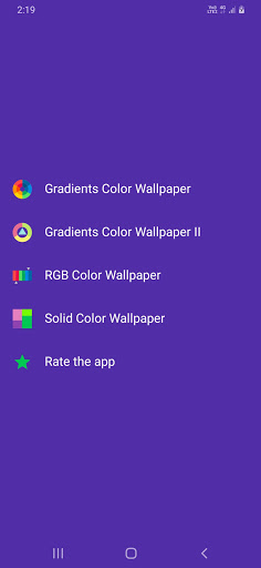 Android application Gradient Color Wallpaper screenshort
