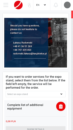 Targi Kielce Exhibitor Screen 2