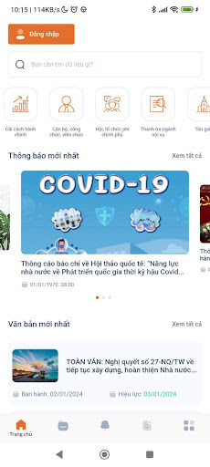 Android application Dữ liệu mở screenshort