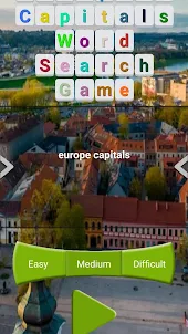 European Capitals Word Game