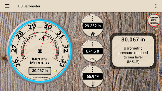 DS Barometer & Altimeter Screenshot