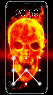 Skull Pattern Lock Screen Screenshot