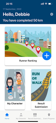 Android application Alliance Run for hope screenshort