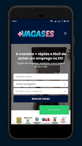 Android application Mais Vagas ES screenshort