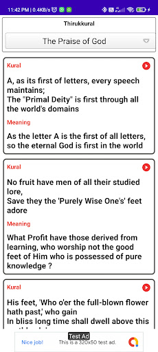 ThirukKural English meaning Screen 3