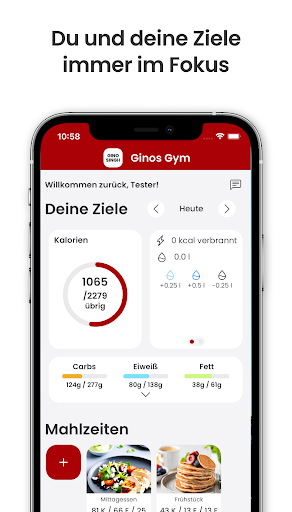 Android application GinoFit screenshort