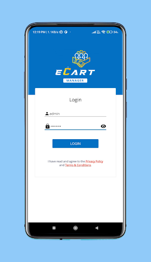 Android application eCart Single Vendor Admin App screenshort