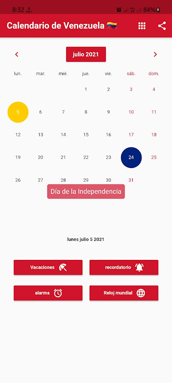 Calendario de Venezuela 2024 - 6.6.68 - (Android)