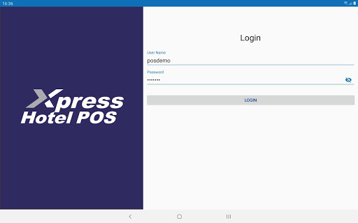 Android application Xpress Hotel POS(for TAB) screenshort