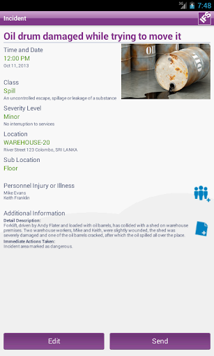 Android application IFS Incident Reporter 9 screenshort