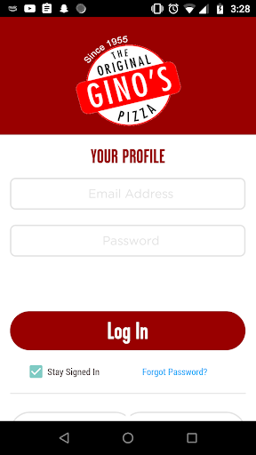 Screenshot of Original Gino’s Pizza
