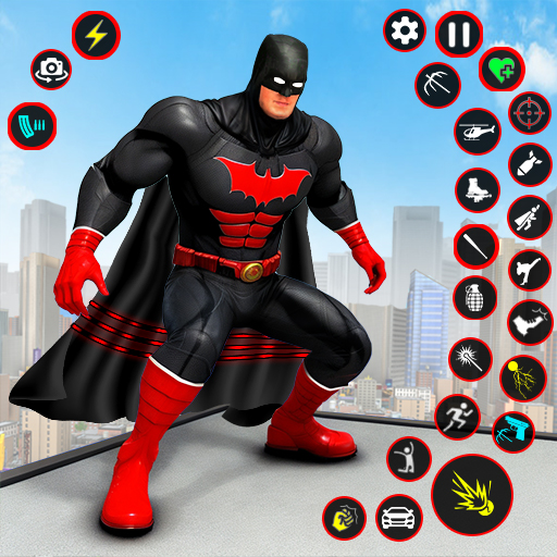 Bat Hero Dark Crime City Game logo