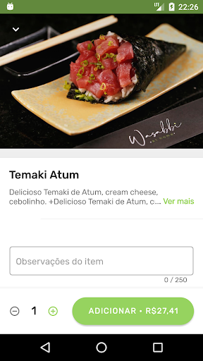 Wasabbi At Home Screen 2