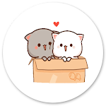 Cover Image of Download New Mochi Mochi Peach Cat Sticker forWAStickerApps 1.0 APK