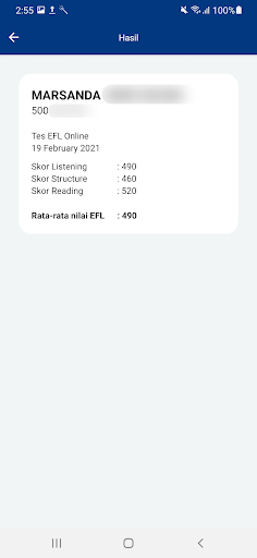 myITS QRScanner Screen 3
