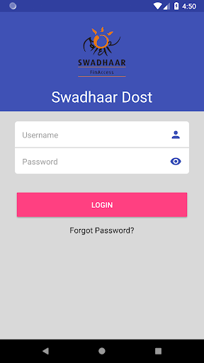 Android application Swadhaar Dost - SFA screenshort