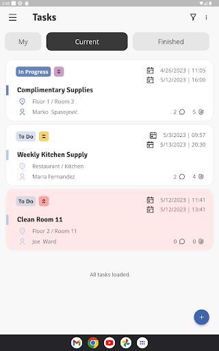 Screenshot of Task Inspector