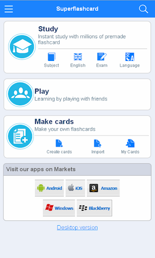 Screenshot of MTS Flashcards