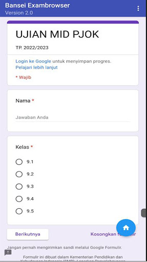 Android application Bansei Exambro screenshort