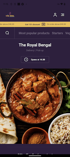 Android application The Royal Bengal Ipswich screenshort