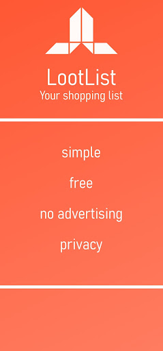 Android application LootList - Your Shopping List screenshort