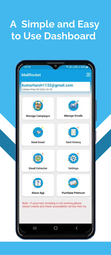 Android application MailRocket - Email Marketing screenshort