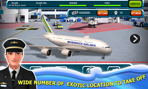 Android application Mr. Pilot 2 : Fly and Serve screenshort