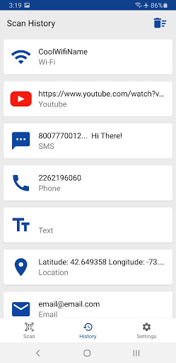 QR Code & Barcode Reader Screen 2