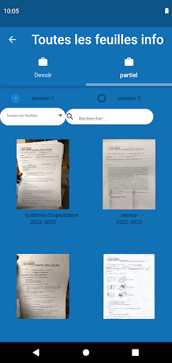 Android application chap etude screenshort