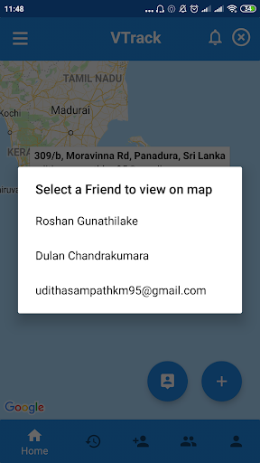 VTrack Location Tracker Screen 3