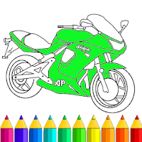 Coloring Ninja Motorcycle
