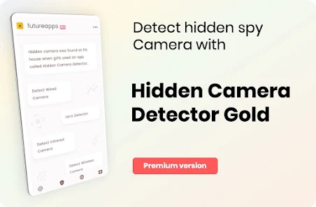 Hidden camera store detector gold