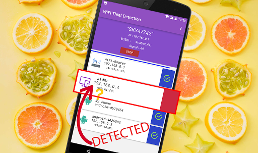 Android application WiFi Thief Detection screenshort