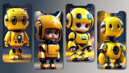 Android application Cute Robot Wallpapers screenshort