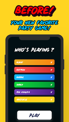 Android application Before! Party Game screenshort