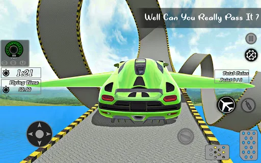 Flying Car Driving Stunt Game
