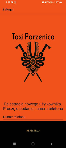 Android application Taxi Zakopane Parzenica screenshort