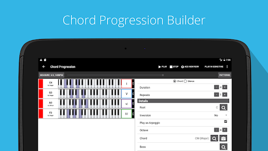 Piano Chord, Scale, Progressio Captura de tela