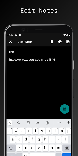 JustNote Screen 2