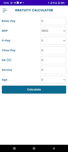 DEFENCE PENSION CALCULATOR Screen 2