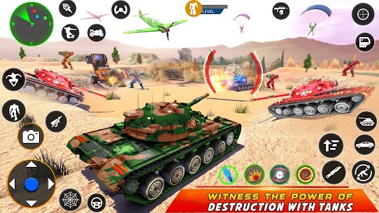 Army Bus Robot Car Game 3d 19