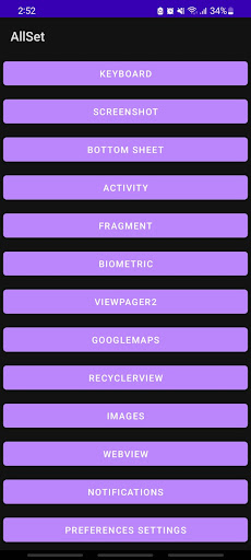 Android application AllSet screenshort