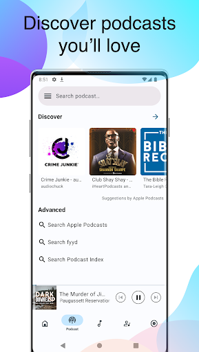 Podcast & Music player Screen 3
