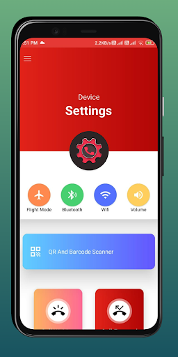 Android application Call setting screenshort