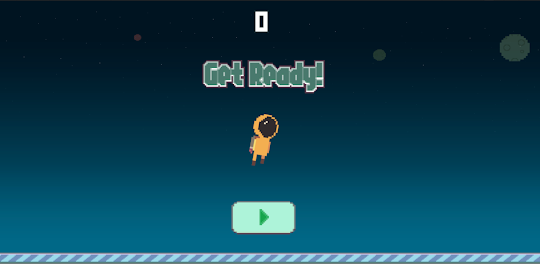 Flying 2d Astronot