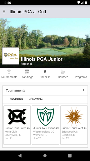 Android application Illinois PGA Jr Golf screenshort