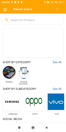 Android application Rakesh Store screenshort