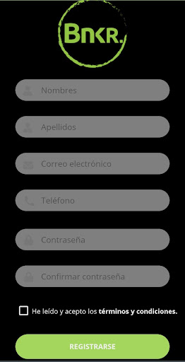 Android application BNKR screenshort