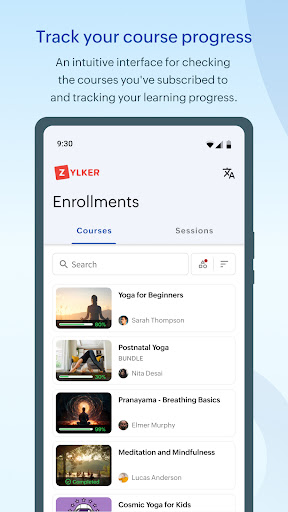 Android application TrainerCentral - Learner screenshort