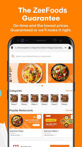 Android application ZeeFoods: Food Delivery App screenshort